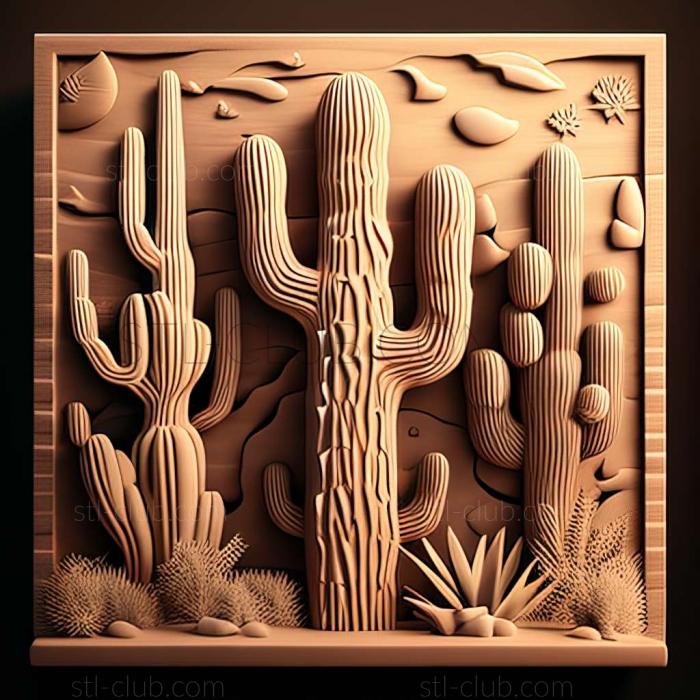 3D model saguaro cactus (STL)